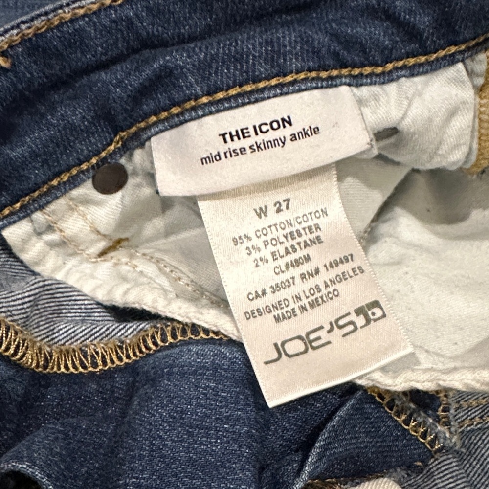 Joe's Jeans Dark Blue Ankle & Cropped Women's Jeans - Picture 4 of 9